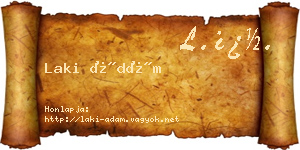 Laki Ádám névjegykártya